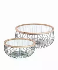 Set of 2 Cage Coffee Tables